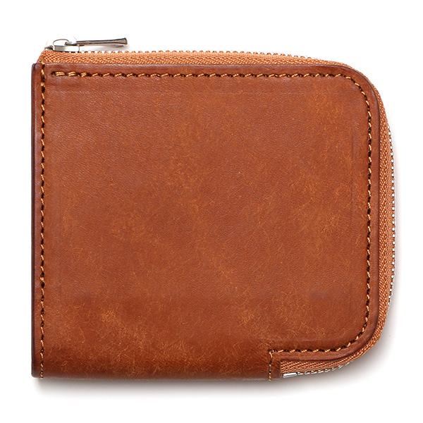 THE WONDER LUST(ワンダーラスト) L-ZIP MINI WALLET キャメル