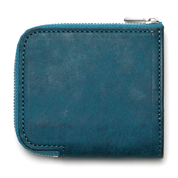二つ折り財布 メンズ 本革 ブランド ファスナー ミニ財布 マルゴーレザー イタリアンレザー ウォレット ターコイズ ブルー ネイビー 青色 コンパクト L-ZIP 小銭入れ カード収納 プレゼント ギフト 日本製 THE WONDER LUST(ワンダーラスト)