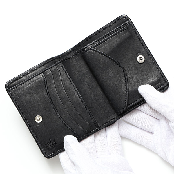  二つ折り財布 メンズ ミニ財布 レザー マルゴーレザー コンパクト 日本製 ブランド 財布 ハンドメイド ブラック 黒 黒色 小型 小さい 財布 男性 女性 プレゼント ユニセックス ギフト THE WONDER LUST(ワンダーラスト)