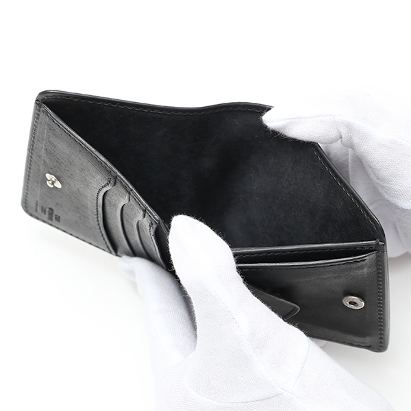  二つ折り財布 メンズ ミニ財布 レザー マルゴーレザー コンパクト 日本製 ブランド 財布 ハンドメイド ブラック 黒 黒色 小型 小さい 財布 男性 女性 プレゼント ユニセックス ギフト THE WONDER LUST(ワンダーラスト)