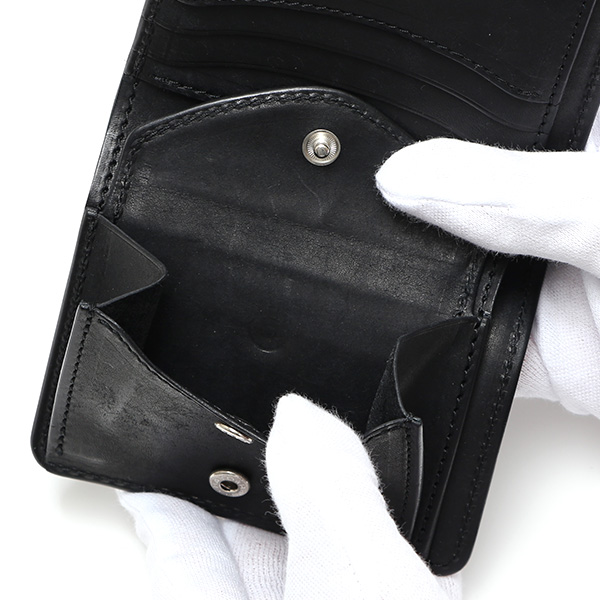  二つ折り財布 メンズ ミニ財布 レザー マルゴーレザー コンパクト 日本製 ブランド 財布 ハンドメイド ブラック 黒 黒色 小型 小さい 財布 男性 女性 プレゼント ユニセックス ギフト THE WONDER LUST(ワンダーラスト)