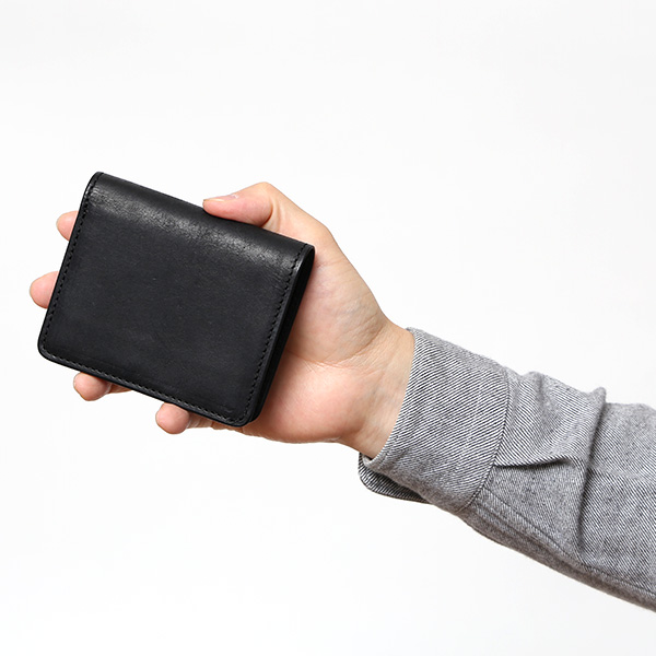  二つ折り財布 メンズ ミニ財布 レザー マルゴーレザー コンパクト 日本製 ブランド 財布 ハンドメイド ブラック 黒 黒色 小型 小さい 財布 男性 女性 プレゼント ユニセックス ギフト THE WONDER LUST(ワンダーラスト)