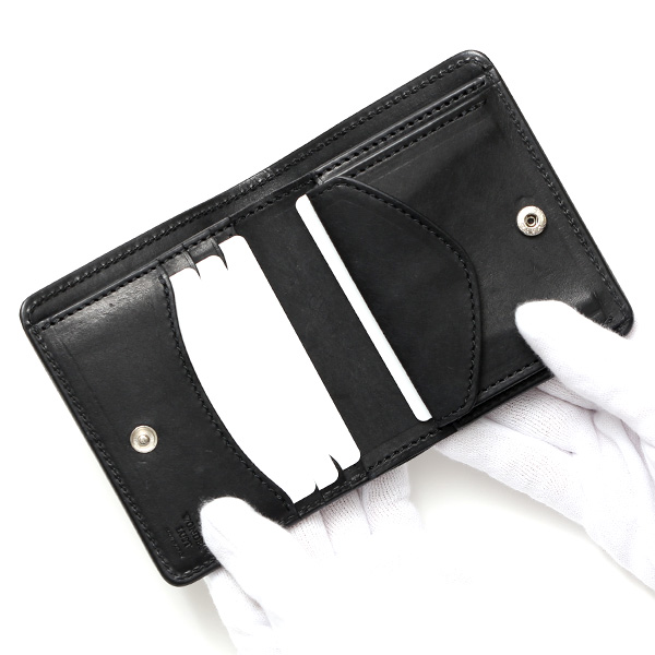  二つ折り財布 メンズ ミニ財布 レザー マルゴーレザー コンパクト 日本製 ブランド 財布 ハンドメイド ブラック 黒 黒色 小型 小さい 財布 男性 女性 プレゼント ユニセックス ギフト THE WONDER LUST(ワンダーラスト)