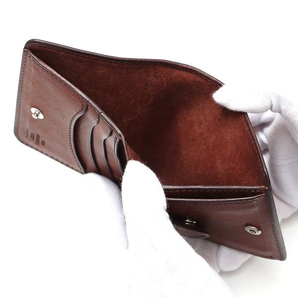  二つ折り財布 メンズ ミニ財布 レザー マルゴーレザー コンパクト 日本製 ブランド 財布 ハンドメイド ダークブラウン ブラウン 茶 茶色 小型 小さい 財布 男性 女性 プレゼント ユニセックス ギフト THE WONDER LUST(ワンダーラスト)