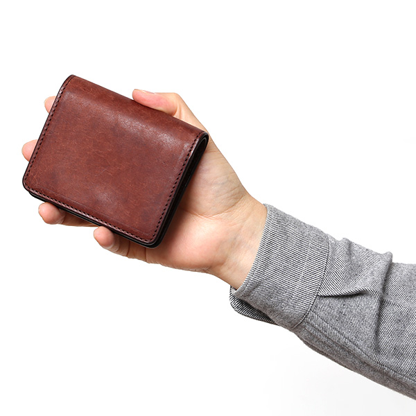  二つ折り財布 メンズ ミニ財布 レザー マルゴーレザー コンパクト 日本製 ブランド 財布 ハンドメイド ダークブラウン ブラウン 茶 茶色 小型 小さい 財布 男性 女性 プレゼント ユニセックス ギフト THE WONDER LUST(ワンダーラスト)