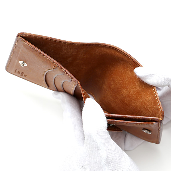  二つ折り財布 メンズ ミニ財布 レザー マルゴーレザー コンパクト 日本製 ブランド 財布 ハンドメイド キャメル ブラウン 茶 茶色 小型 小さい 財布 男性 女性 プレゼント ユニセックス ギフト THE WONDER LUST(ワンダーラスト)