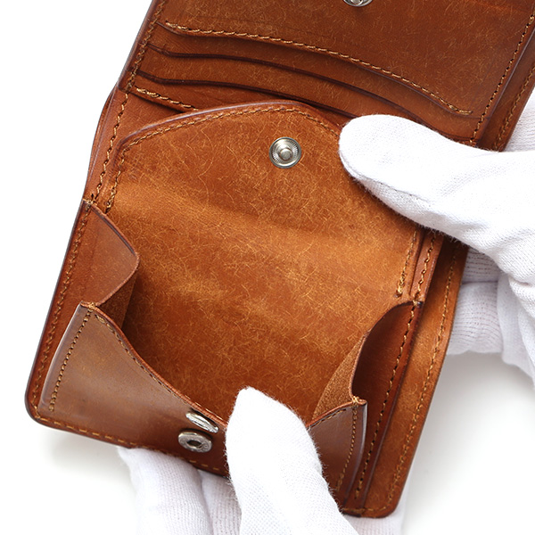  二つ折り財布 メンズ ミニ財布 レザー マルゴーレザー コンパクト 日本製 ブランド 財布 ハンドメイド キャメル ブラウン 茶 茶色 小型 小さい 財布 男性 女性 プレゼント ユニセックス ギフト THE WONDER LUST(ワンダーラスト)