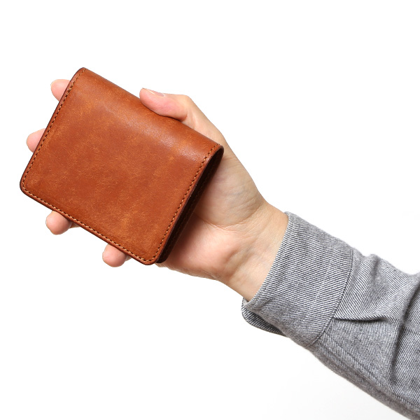  二つ折り財布 メンズ ミニ財布 レザー マルゴーレザー コンパクト 日本製 ブランド 財布 ハンドメイド キャメル ブラウン 茶 茶色 小型 小さい 財布 男性 女性 プレゼント ユニセックス ギフト THE WONDER LUST(ワンダーラスト)
