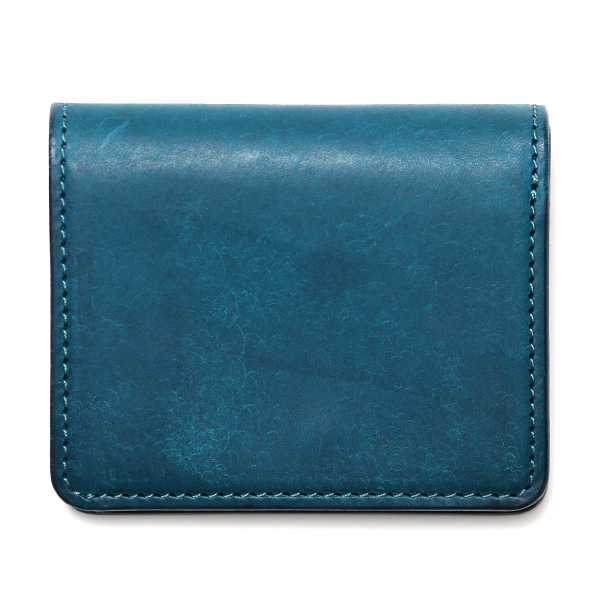  二つ折り財布 メンズ ミニ財布 レザー マルゴーレザー コンパクト 日本製 ブランド 財布 ハンドメイド ターコイズ ブルー ネイビー 青色 小型 小さい 財布 男性 女性 プレゼント ユニセックス ギフト THE WONDER LUST(ワンダーラスト)