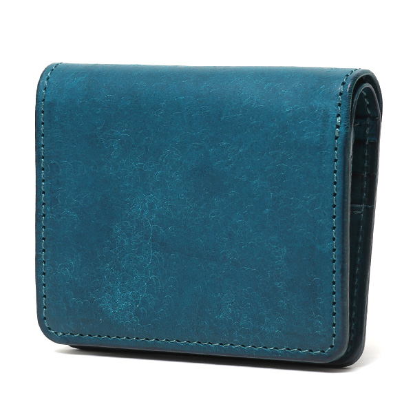  二つ折り財布 メンズ ミニ財布 レザー マルゴーレザー コンパクト 日本製 ブランド 財布 ハンドメイド ターコイズ ブルー ネイビー 青色 小型 小さい 財布 男性 女性 プレゼント ユニセックス ギフト THE WONDER LUST(ワンダーラスト)