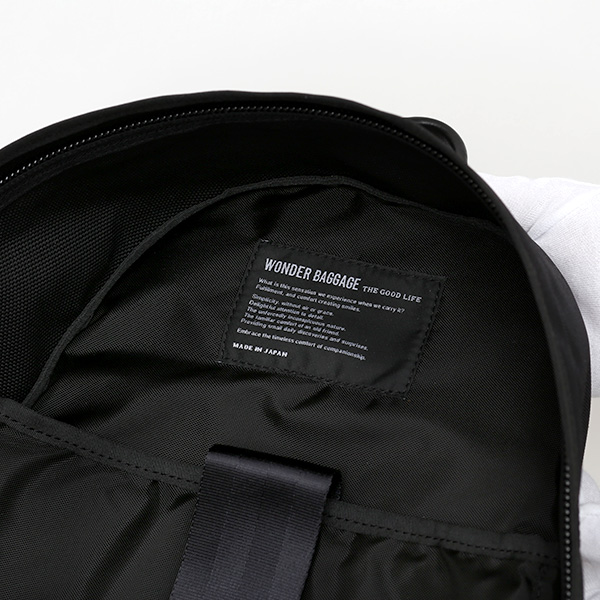  デイパック メンズ リュックサック ブラック 黒 黒色 レディース バックパック バリスティックナイロン 日本製 ワンダーバゲージ(WONDER BAGGAGE)