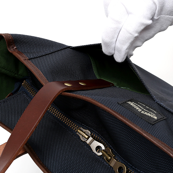  トートバッグ メンズ 本革 日本製 ブランド チョコ ブラウン 茶 茶色 バリスティックナイロン ビジネスバッグ レディース レザー 鞄 カバン おしゃれ 大人 かわいい ワンダーバゲージ(WONDER BAGGAGE)