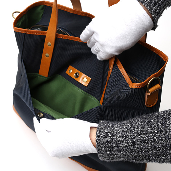  トートバッグ メンズ 本革 日本製 ブランド ブルー ネイビー 青色 バリスティックナイロン ビジネスバッグ レディース レザー 鞄 カバン おしゃれ 大人 かわいい ワンダーバゲージ(WONDER BAGGAGE)