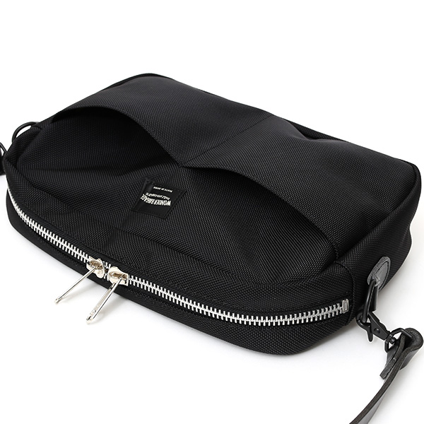 ショルダーバッグ メンズ 本革 レザー ブラック 黒 黒色 レディース バリスティックナイロン 日本製 カバン 鞄 ブランド ワンダーバゲージ(WONDER BAGGAGE)