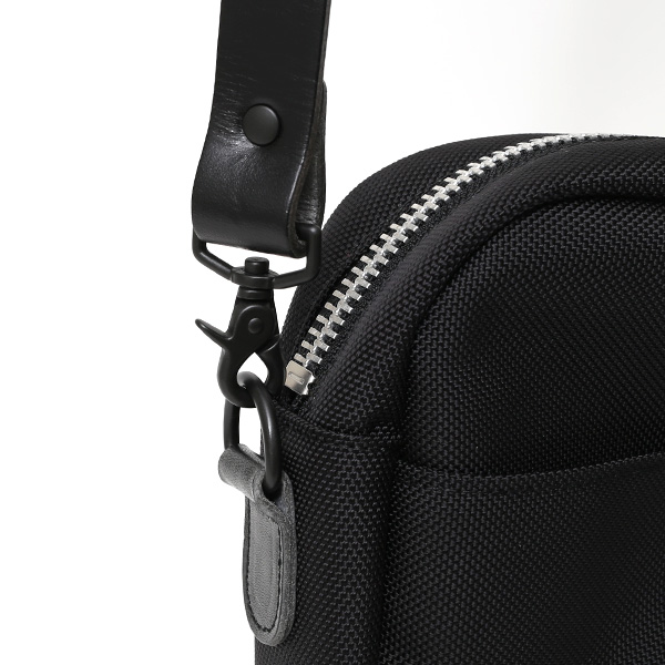 ショルダーバッグ メンズ 本革 レザー ブラック 黒 黒色 レディース バリスティックナイロン 日本製 カバン 鞄 ブランド ワンダーバゲージ(WONDER BAGGAGE)