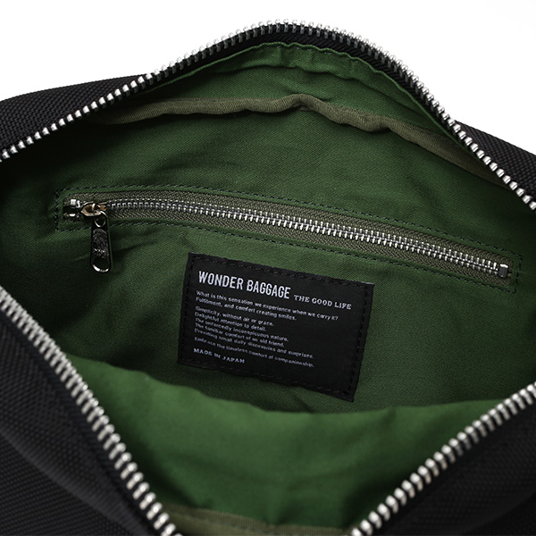 ショルダーバッグ メンズ 本革 レザー ブラック 黒 黒色 レディース バリスティックナイロン 日本製 カバン 鞄 ブランド ワンダーバゲージ(WONDER BAGGAGE)