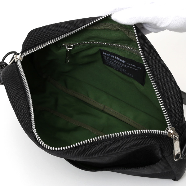 ショルダーバッグ メンズ 本革 レザー ブラック 黒 黒色 レディース バリスティックナイロン 日本製 カバン 鞄 ブランド ワンダーバゲージ(WONDER BAGGAGE)