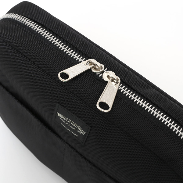 ショルダーバッグ メンズ 本革 レザー ブラック 黒 黒色 レディース バリスティックナイロン 日本製 カバン 鞄 ブランド ワンダーバゲージ(WONDER BAGGAGE)