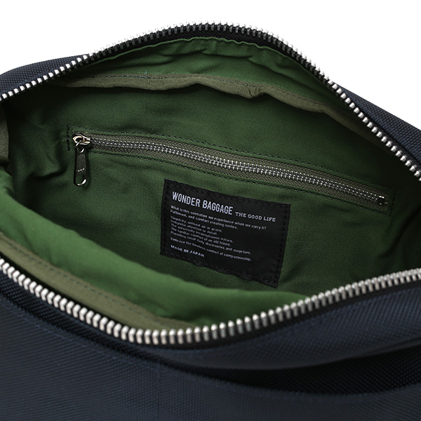 ショルダーバッグ メンズ 本革 レザー ブルー ネイビー 青色 レディース バリスティックナイロン 日本製 カバン 鞄 ブランド ワンダーバゲージ(WONDER BAGGAGE)