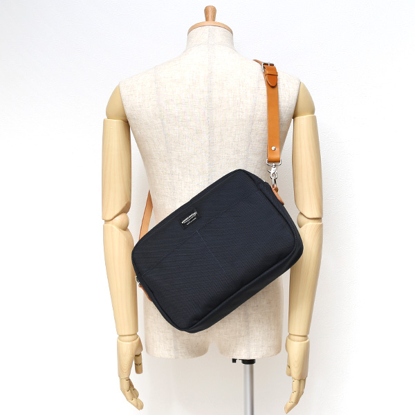 ショルダーバッグ メンズ 本革 レザー ブルー ネイビー 青色 レディース バリスティックナイロン 日本製 カバン 鞄 ブランド ワンダーバゲージ(WONDER BAGGAGE)
