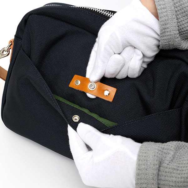 ショルダーバッグ メンズ 本革 レザー ブルー ネイビー 青色 レディース バリスティックナイロン 日本製 カバン 鞄 ブランド ワンダーバゲージ(WONDER BAGGAGE)