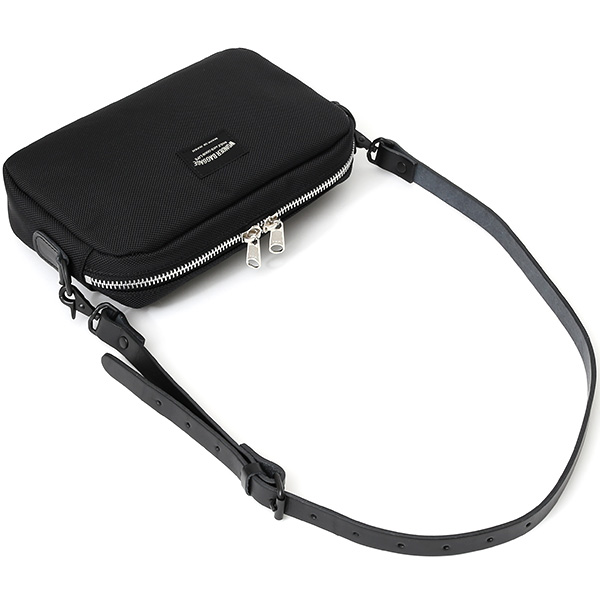 ショルダーバッグ メンズ ブラック 黒 黒色 レディース バリスティックナイロン レザー 本革 日本製 ブランド 鞄 カバン ワンダーバゲージ(WONDER BAGGAGE)