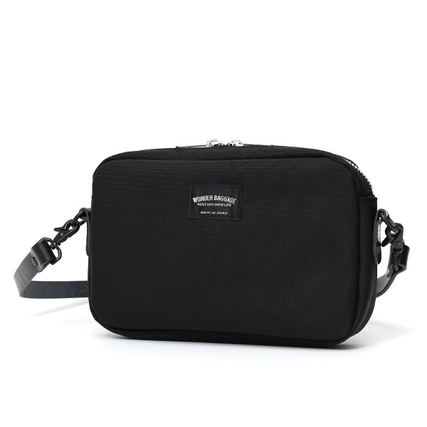 ショルダーバッグ メンズ ブラック 黒 黒色 レディース バリスティックナイロン レザー 本革 日本製 ブランド 鞄 カバン ワンダーバゲージ(WONDER BAGGAGE)