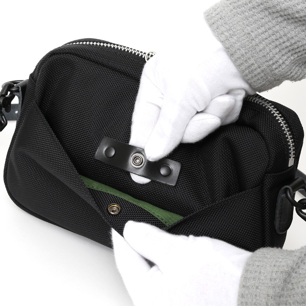 ショルダーバッグ メンズ ブラック 黒 黒色 レディース バリスティックナイロン レザー 本革 日本製 ブランド 鞄 カバン ワンダーバゲージ(WONDER BAGGAGE)