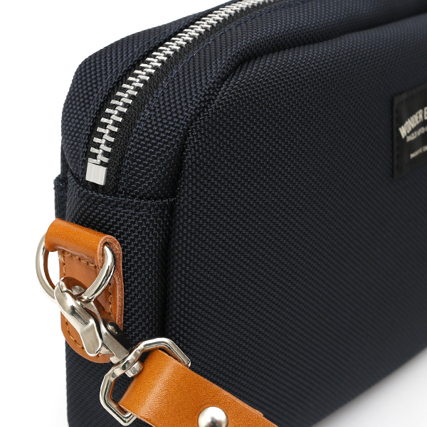  ショルダーバッグ メンズ ブルー ネイビー 青色 レディース バリスティックナイロン レザー 本革 日本製 ブランド 鞄 カバン ワンダーバゲージ(WONDER BAGGAGE)