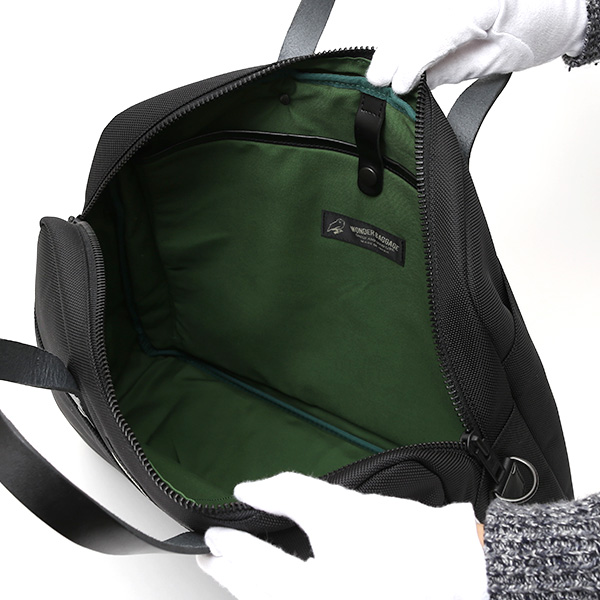  ビジネスバッグ メンズ ブリーフケース ブラック 黒 黒色 本革 日本製 ブランド レザー ショルダーベルト バリスティックナイロン 鞄 カバン ワンダーバゲージ(WONDER BAGGAGE)