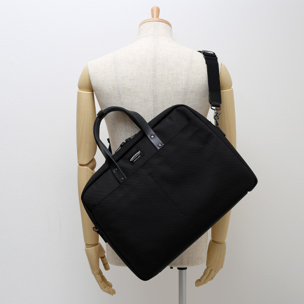  ビジネスバッグ メンズ ブリーフケース ブラック 黒 黒色 本革 日本製 ブランド レザー ショルダーベルト バリスティックナイロン 鞄 カバン ワンダーバゲージ(WONDER BAGGAGE)