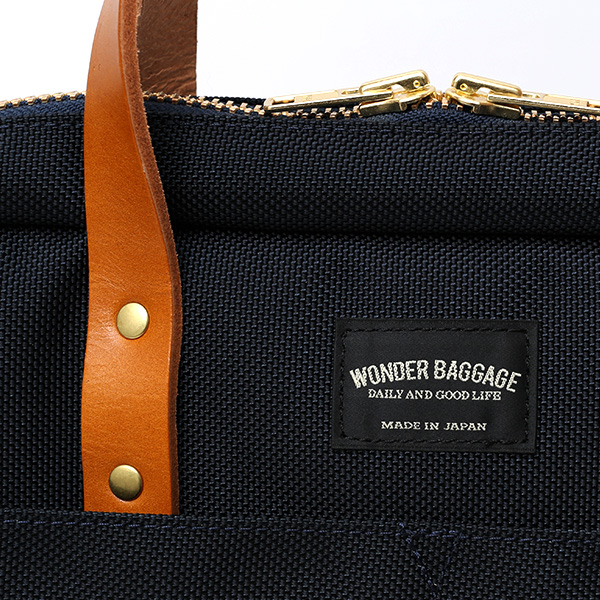  ビジネスバッグ メンズ ブリーフケース ブルー ネイビー 青色 本革 日本製 ブランド レザー ショルダーベルト バリスティックナイロン 鞄 カバン ワンダーバゲージ(WONDER BAGGAGE)