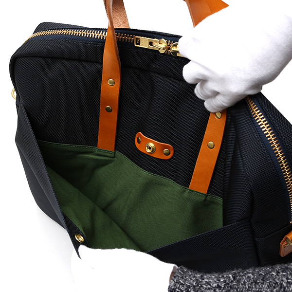  ビジネスバッグ メンズ ブリーフケース ブルー ネイビー 青色 本革 日本製 ブランド レザー ショルダーベルト バリスティックナイロン 鞄 カバン ワンダーバゲージ(WONDER BAGGAGE)