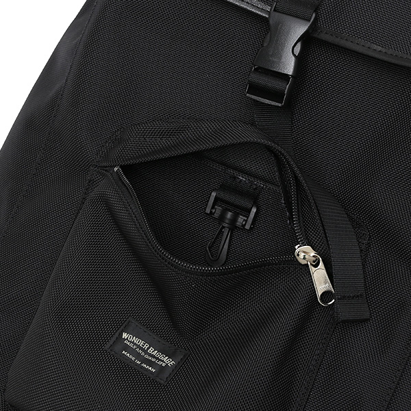  リュック デイパック メンズ リュックサック ブラック 黒 黒色 バックパック バリスティックナイロン 本革 レディース ワンダーバゲージ(WONDER BAGGAGE)