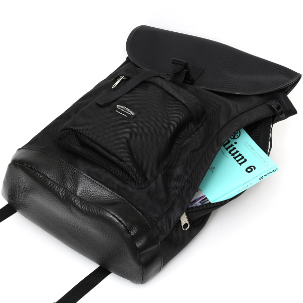  リュック デイパック メンズ リュックサック ブラック 黒 黒色 バックパック バリスティックナイロン 本革 レディース ワンダーバゲージ(WONDER BAGGAGE)