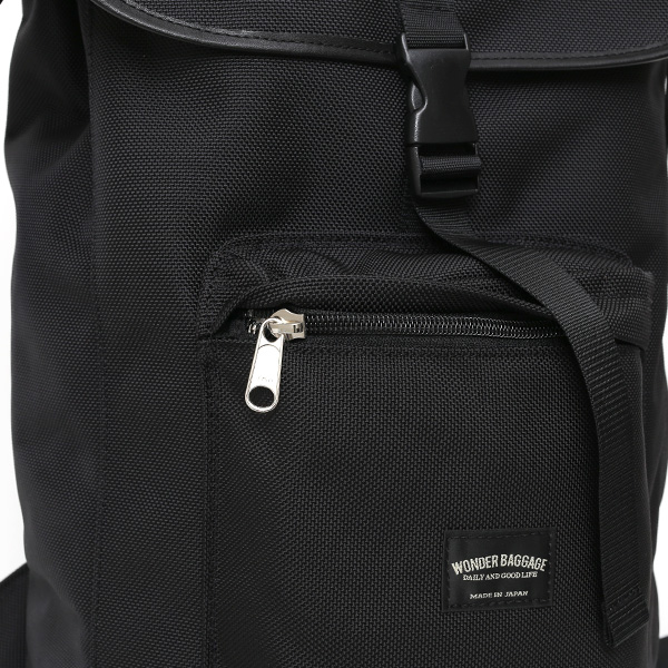  リュック デイパック メンズ リュックサック ブラック 黒 黒色 バックパック バリスティックナイロン 本革 レディース ワンダーバゲージ(WONDER BAGGAGE)