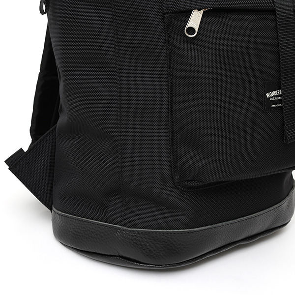  リュック デイパック メンズ リュックサック ブラック 黒 黒色 バックパック バリスティックナイロン 本革 レディース ワンダーバゲージ(WONDER BAGGAGE)