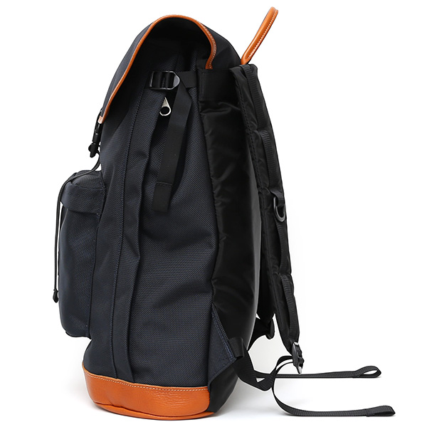  リュック デイパック メンズ リュックサック ブルー ネイビー 青色 バックパック バリスティックナイロン 本革 レディース ワンダーバゲージ(WONDER BAGGAGE)