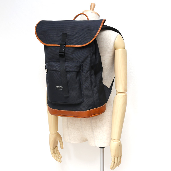  リュック デイパック メンズ リュックサック ブルー ネイビー 青色 バックパック バリスティックナイロン 本革 レディース ワンダーバゲージ(WONDER BAGGAGE)