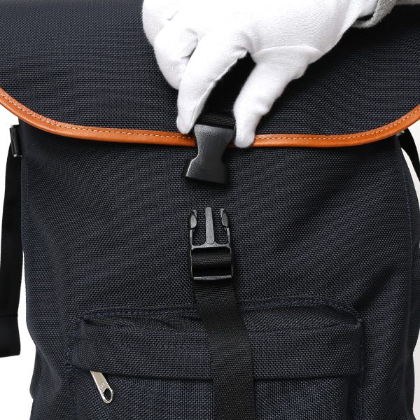  リュック デイパック メンズ リュックサック ブルー ネイビー 青色 バックパック バリスティックナイロン 本革 レディース ワンダーバゲージ(WONDER BAGGAGE)