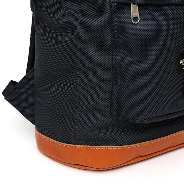  リュック デイパック メンズ リュックサック ブルー ネイビー 青色 バックパック バリスティックナイロン 本革 レディース ワンダーバゲージ(WONDER BAGGAGE)