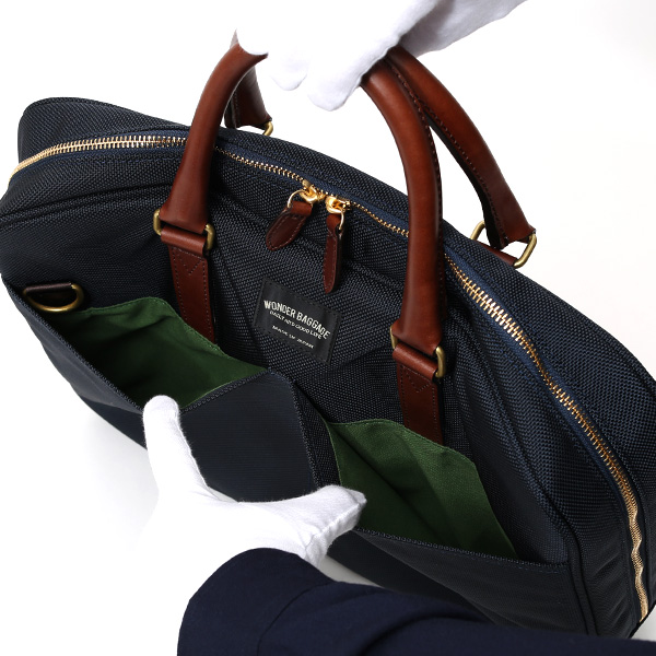  ビジネスバッグ メンズ ブリーフケース 本革 日本製 ブランド チョコ ブラウン 茶 茶色 ショルダー付き レザー 鞄 カバン 小ぶり 小さめ 小さい オシャレ カジュアル 大人 かわいい ワンダーバゲージ(WONDER BAGGAGE)