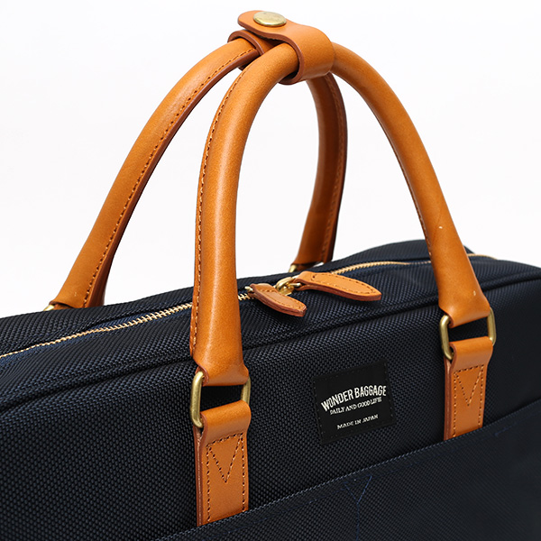  ビジネスバッグ メンズ ブリーフケース 本革 日本製 ブランド ブルー ネイビー 青色 ショルダー付き レザー 鞄 カバン 小ぶり 小さめ 小さい オシャレ カジュアル 大人 かわいい ワンダーバゲージ(WONDER BAGGAGE)