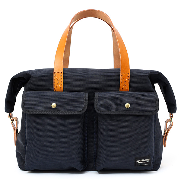ワンダーバゲージ(WONDER BAGGAGE) グッドマンズシリーズ ルーズ ボストンバッグ ネイビー