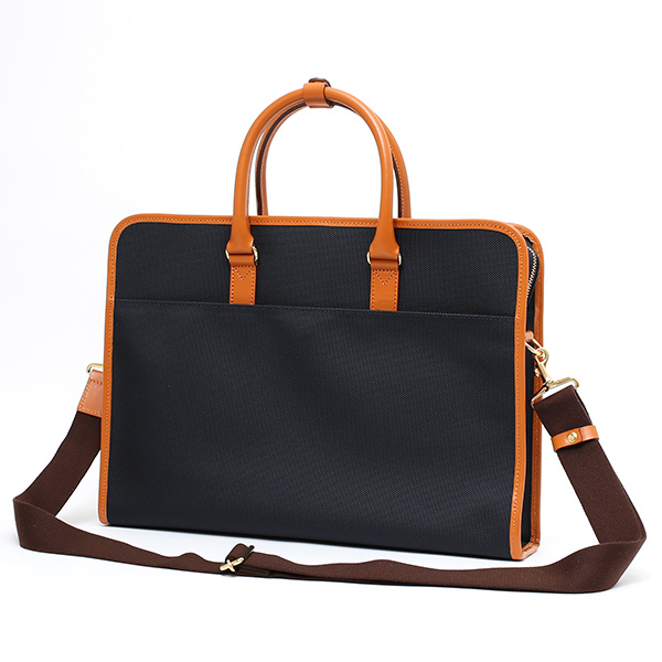  WONDER BAGGAGE グッドマンズシリーズ スクエア ビジネスバッグ ブルー ネイビー 青色 ブリーフケース メンズ 本革 レザー 日本製 ブランド レディース ショルダー付き 小さめ 小ぶり A4 高級 上品 軽量 大容量 ワンダーバゲージ