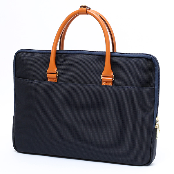  WONDER BAGGAGE グッドマンズシリーズ スモール ビジネスバッグ ブルー ネイビー 青色 ブリーフケース メンズ 本革 レザー 日本製 ブランド レディース ショルダー付き 小さめ 小ぶり A4 高級 軽量 大容量 鞄 ワンダーバゲージ