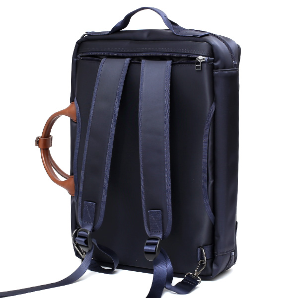  ビジネスバッグ 3WAY ブリーフケース バックパック ショルダー リュック メンズ レディース チョコ ブラウン 茶 茶色 ナイロン 本革 レザー 日本製 高級 A4 大容量 鞄 通勤 通学 出張 ワンダーバゲージ(WONDER BAGGAGE)