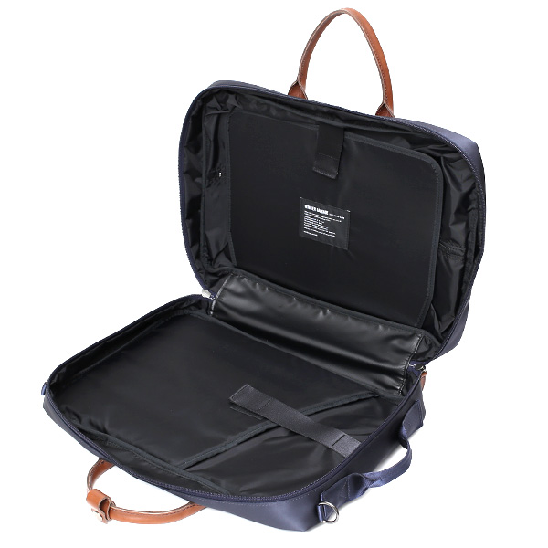  ビジネスバッグ 3WAY ブリーフケース バックパック ショルダー リュック メンズ レディース チョコ ブラウン 茶 茶色 ナイロン 本革 レザー 日本製 高級 A4 大容量 鞄 通勤 通学 出張 ワンダーバゲージ(WONDER BAGGAGE)