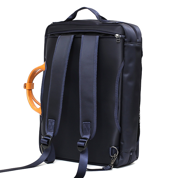  ビジネスバッグ 3WAY ブリーフケース バックパック ショルダー リュック メンズ レディース ブルー ネイビー 青色 ナイロン 本革 レザー 日本製 高級 A4 大容量 鞄 通勤 通学 出張 ワンダーバゲージ(WONDER BAGGAGE)