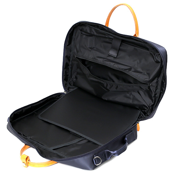  ビジネスバッグ 3WAY ブリーフケース バックパック ショルダー リュック メンズ レディース ブルー ネイビー 青色 ナイロン 本革 レザー 日本製 高級 A4 大容量 鞄 通勤 通学 出張 ワンダーバゲージ(WONDER BAGGAGE)